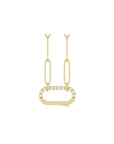 Diamond Charm Holder Necklace in Solid 14K Gold - Camille Jewelry