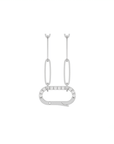 Diamond Charm Holder Necklace in Solid 14K Gold - Camille Jewelry