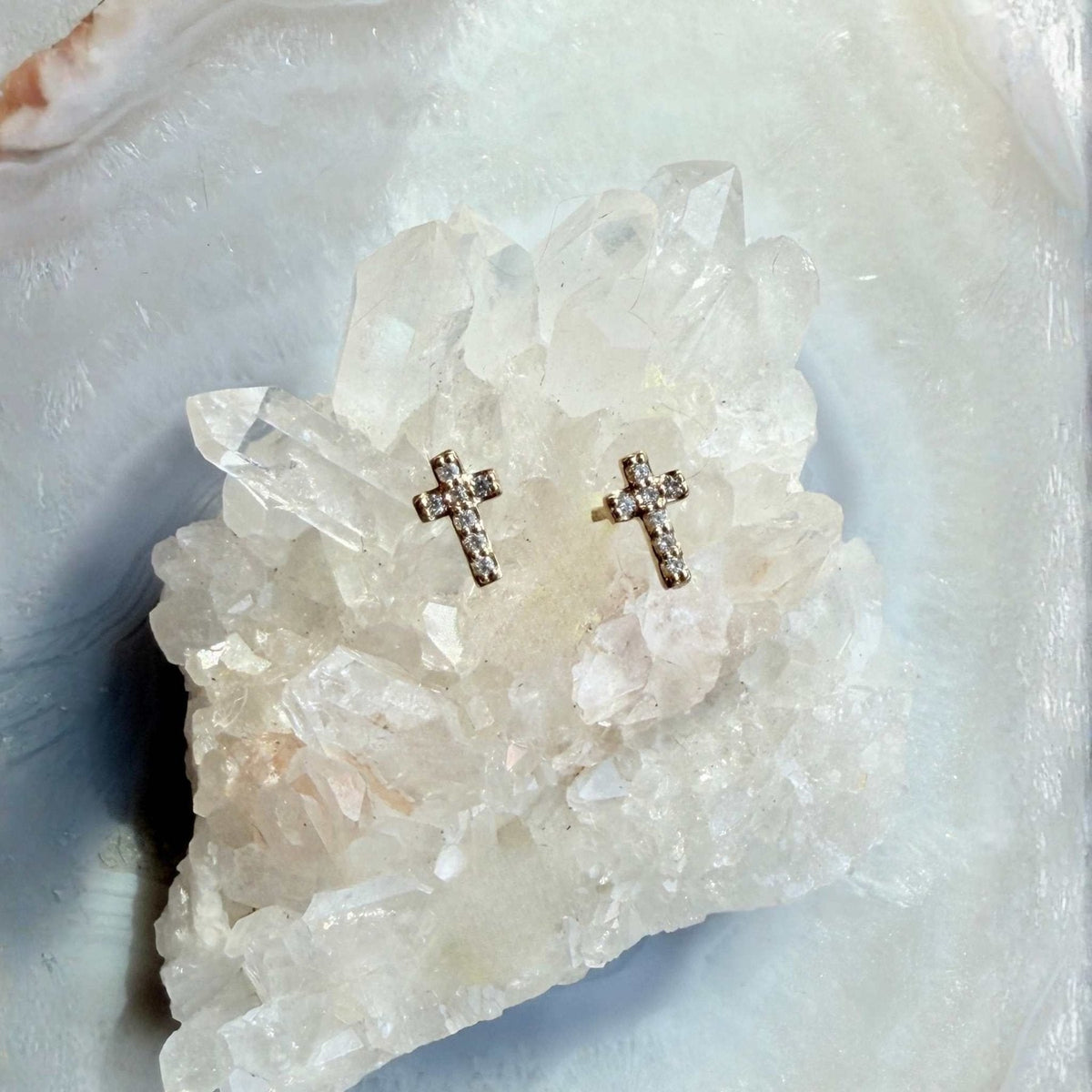 Diamond Cross Stud Earrings – A Symbol of Faith and Timeless Style - Camille Jewelry