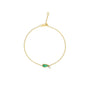 Diamond Emerald Bracelet – 14K Gold pear shaped Jewelry on a white background - Camille Jewelry
