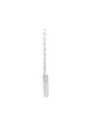14K white gold Diamond Mini Interlocking Heart Necklace side view on a white background - Camille Jewelry