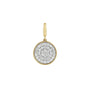 Diamond Pavé Disc Charm in Solid 14K Gold - Camille Jewelry