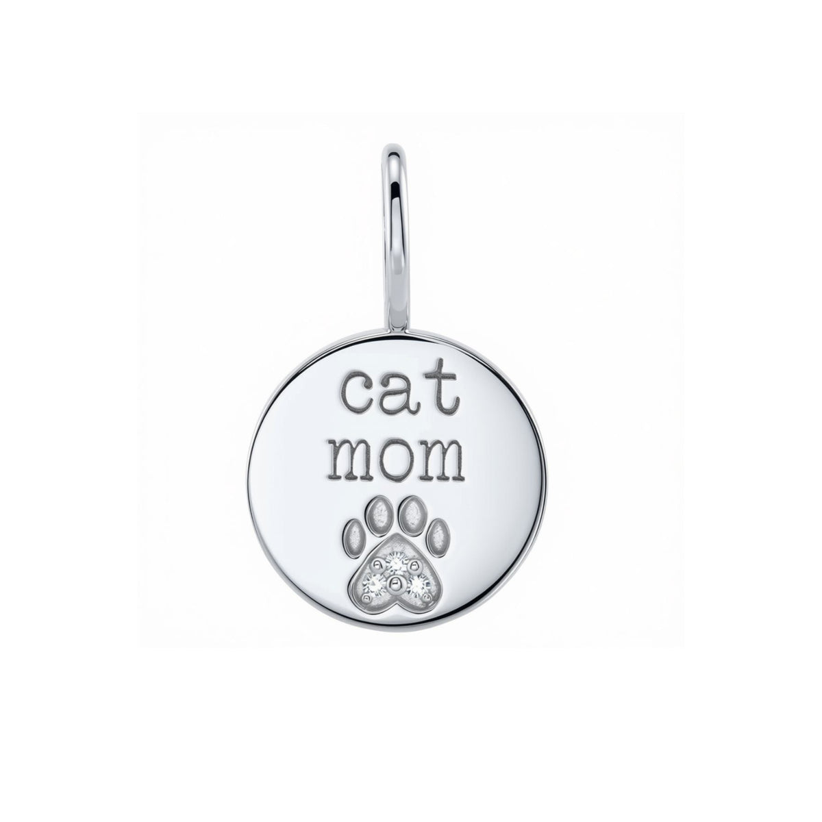Diamond Paw Print Charm in 14K Gold for Dog and Cat Moms - Camille Jewelry