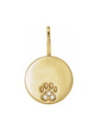 Diamond Paw Print Charm in 14K Gold for Dog and Cat Moms - Camille Jewelry