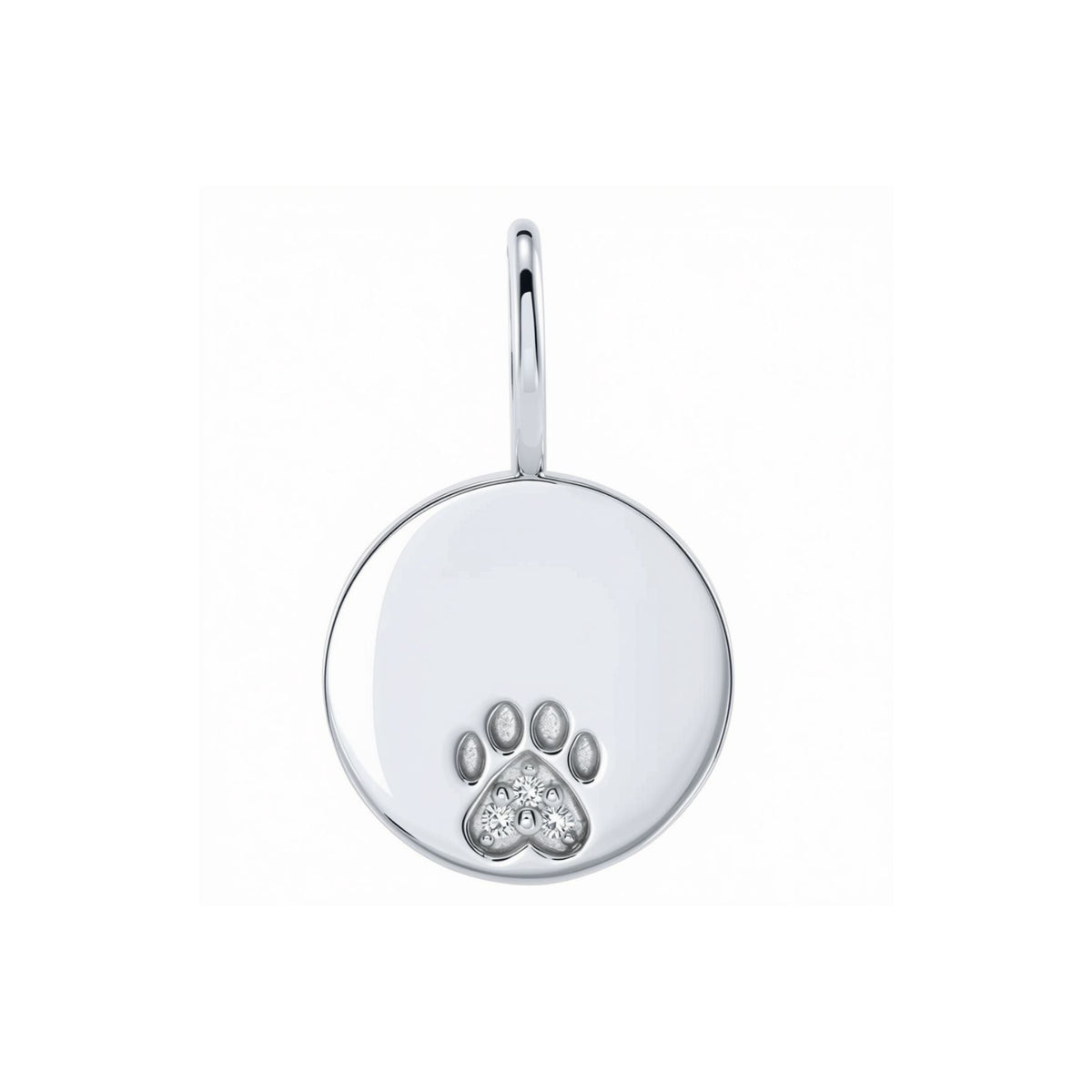 Diamond Paw Print Charm in 14K Gold for Dog and Cat Moms - Camille Jewelry