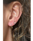Diamond Studs with Locking Backs – Dainty Sparkle, Secure Design - Camille Jewelry
