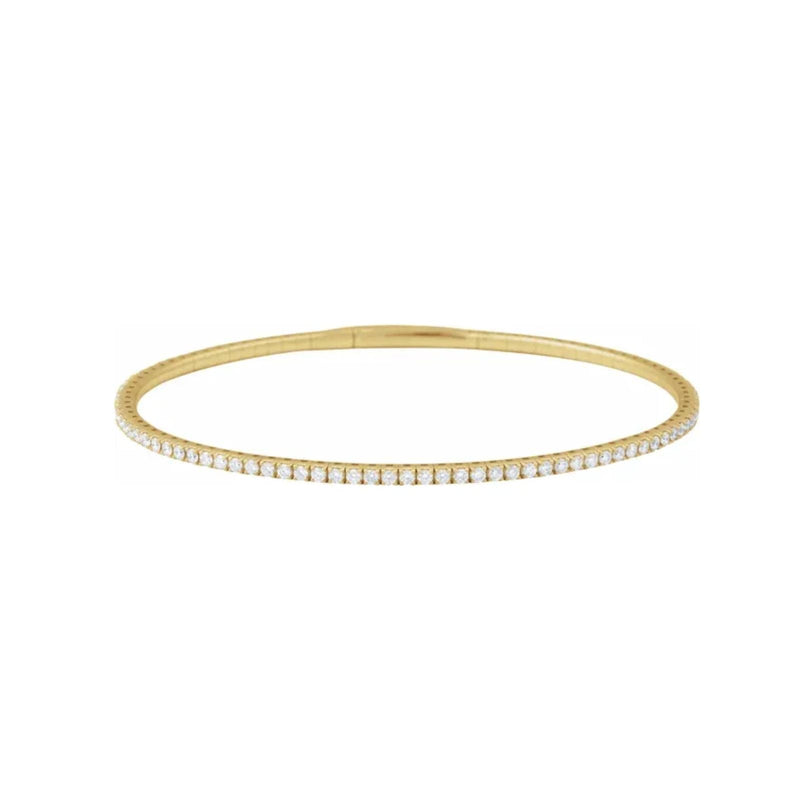 Diamond tennis bracelet in solid 14K gold with lab created diamonds, a gift for your wife by Camille Jewelry