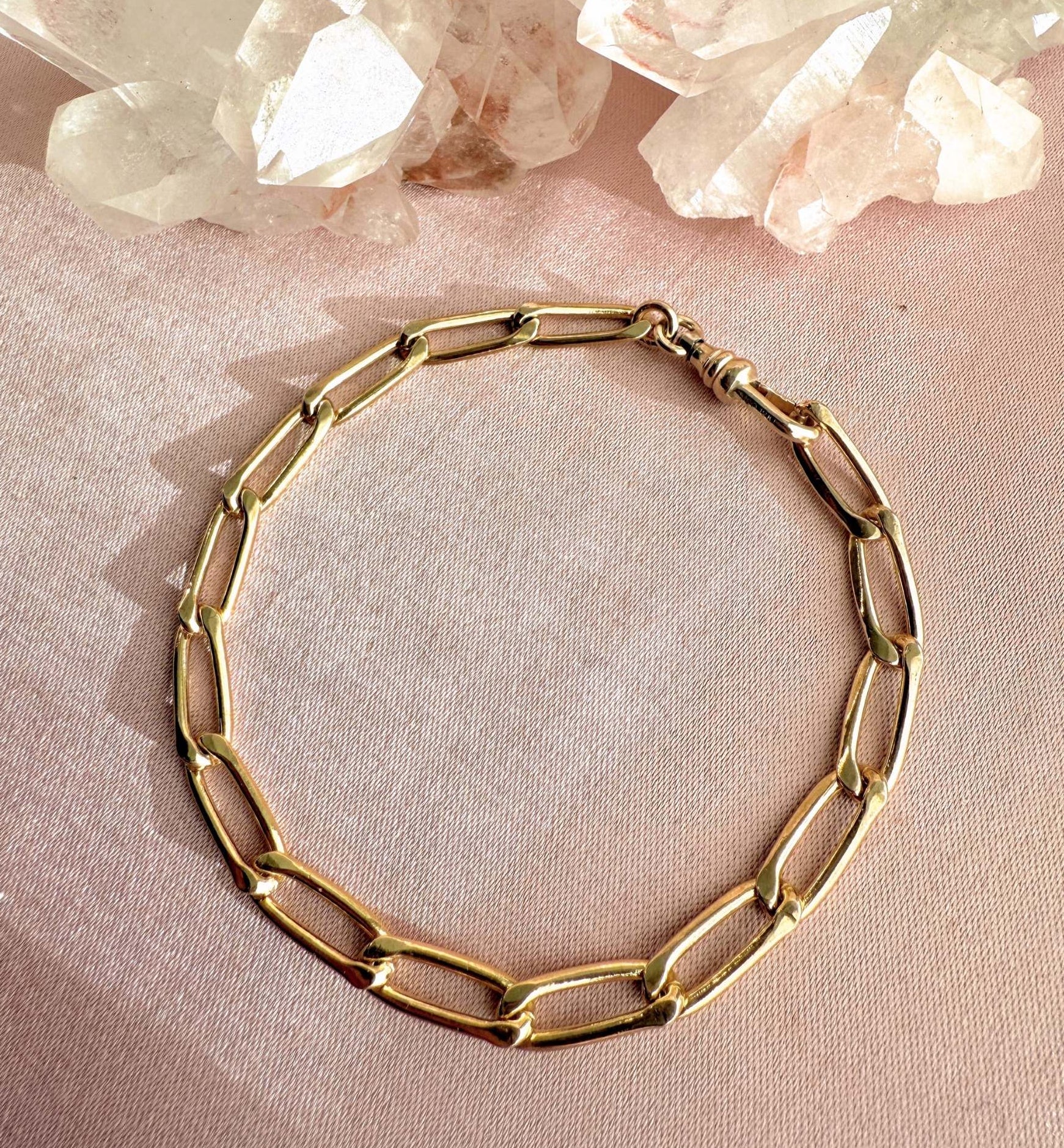demi fine jewelry elongated curb chain bracelet- Camille Jewelry