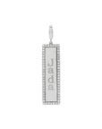 Engravable Gold Bar Charm with Natural Diamonds in Solid 14K Gold - Camille Jewelry
