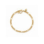 Figaro chain bracelet in 14K gold filled, 2.5mm gauge, with toggle closure on a white background by Camille Jewelry