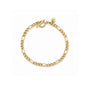 Figaro chain bracelet in 14K gold filled, 2.5mm gauge, with toggle closure on a white background by Camille Jewelry