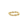 14k yellow gold flexible Mariner Chain Ring 3.8mm gauge on a white background - Camille Jewelry