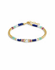 Gemstone Beaded Bracelet in 14K Gold Filled with Lapis, Pearl and Opal - Camille Jewelry