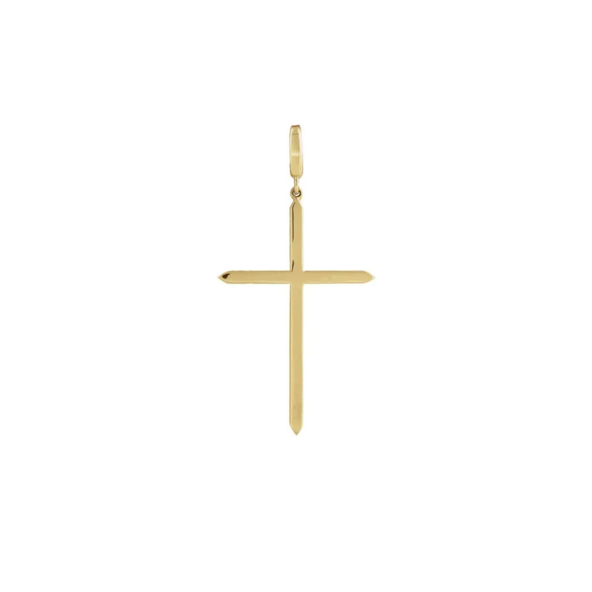 Gold Cross Charm in Solid 14K Gold - Camille Jewelry