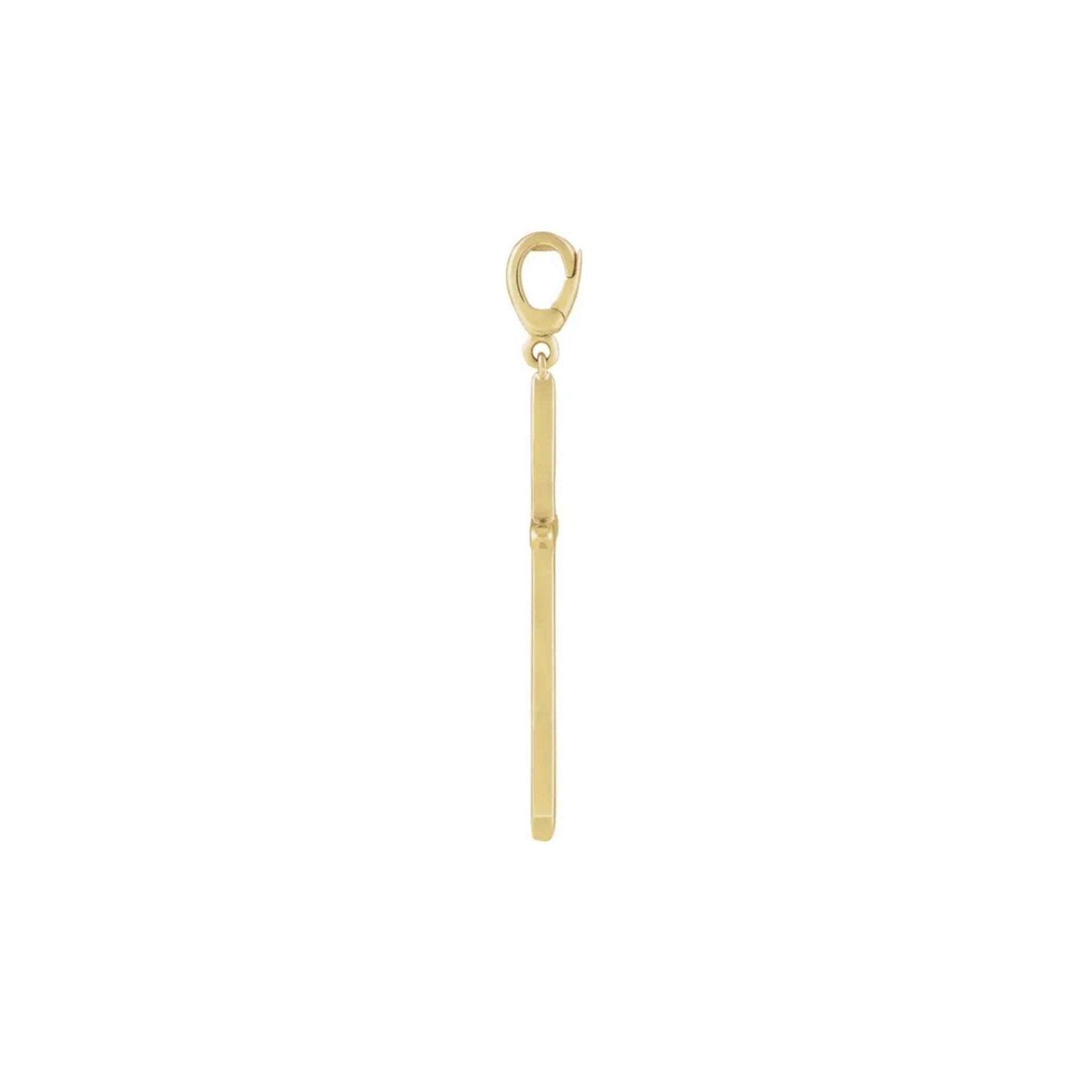 Gold Cross Charm in Solid 14K Gold - Camille Jewelry