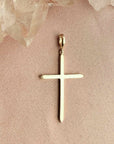 Gold Cross Charm in Solid 14K Gold - Camille Jewelry