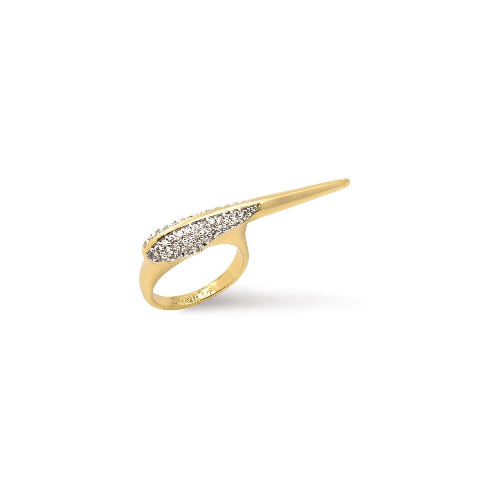 Gold Crossover Ring – Phoenix-Inspired Statement Jewelry - Camille Jewelry