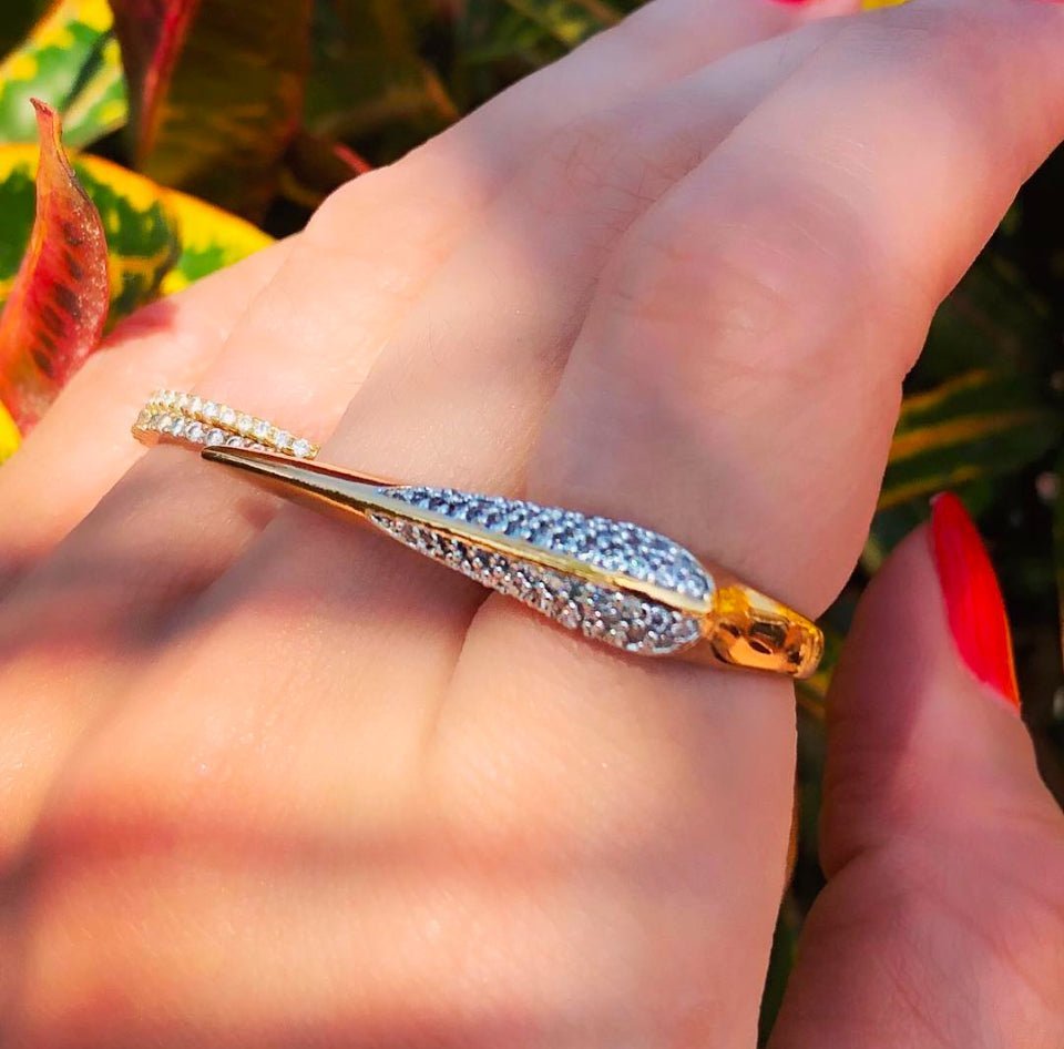 Gold Crossover Ring – Phoenix-Inspired Statement Jewelry - Camille Jewelry