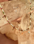 Gold Filled Beaded Necklace - Freshwater Pearl & Gemstone - Camille Jewelry