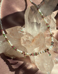 Gold Filled Beaded Necklace with Freshwater Pearl and Gemstones - Camille Jewelry