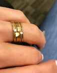 Gold Filled Bezel Ring in 14K Gold Filled - Camille Jewelry