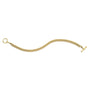 Gold Filled Curb Chain Toggle Bar Bracelet On White background - Camille Jewelry