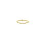Gold Filled textured wire band ring with a bezel set cz stone on a white background by Camille Jewelry