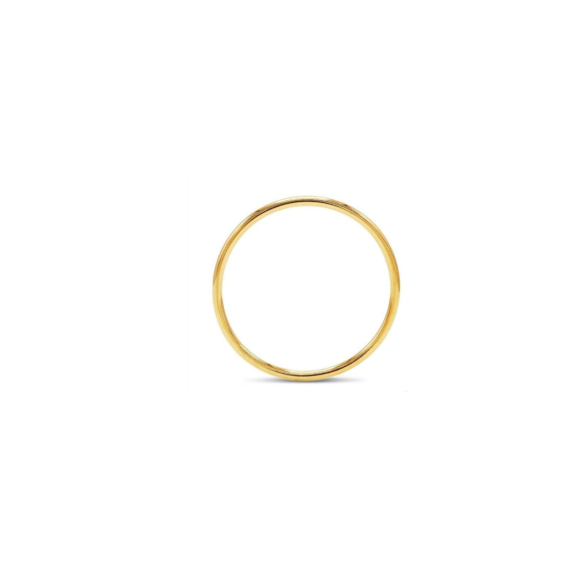 Gold Filled Delicate Wire Stack Ring top view on a white background- Camille Jewelry