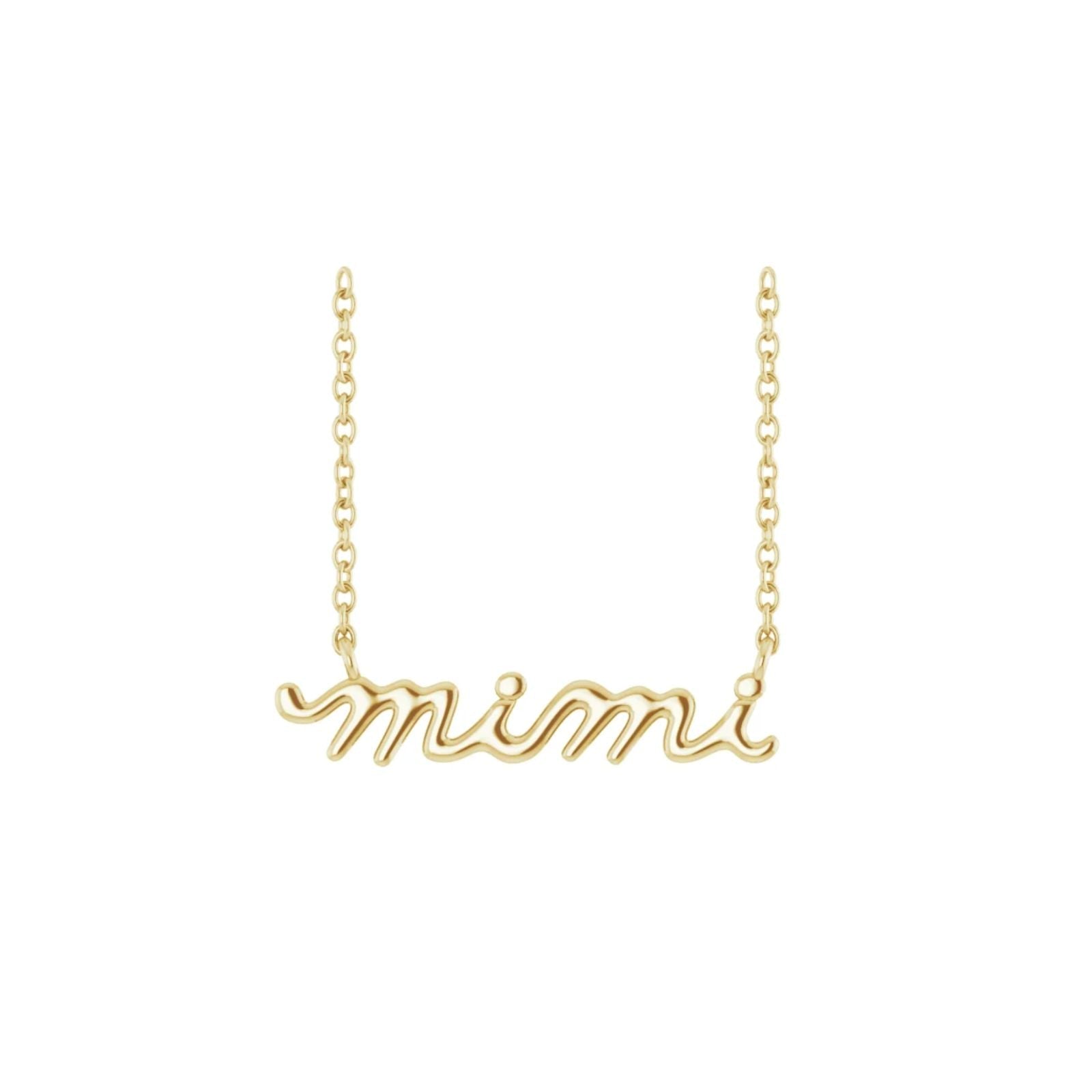 Gold Mimi Necklace in Solid 14K Gold - Camille Jewelry