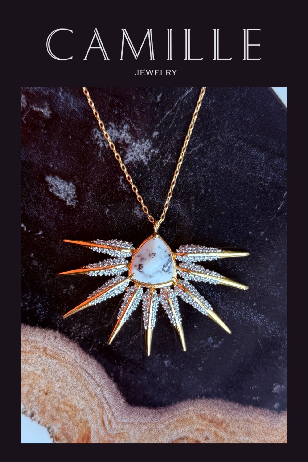 Gold Phoenix Wing Necklace - Camille Jewelry