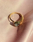 Gold & Silver Trillion Stackable Rings – Concave Pavé Everyday Bands - Camille Jewelry