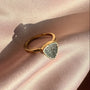 Gold & Silver Trillion Stackable Rings – Concave Pavé Everyday Bands - Camille Jewelry