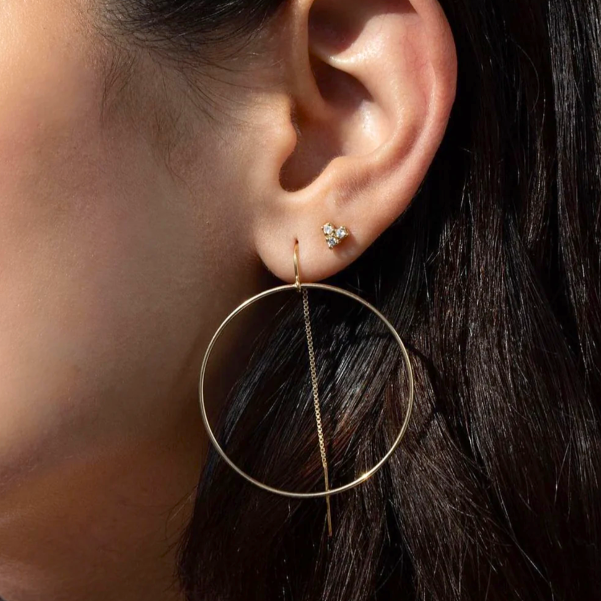 Threader style gold filled earrings | Camille Jewelry