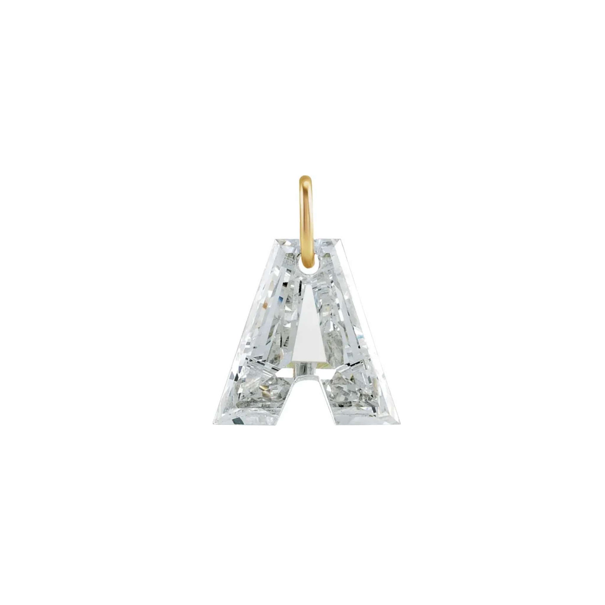 Lab Grown Diamond Initial Charm in 14K Gold