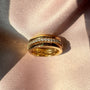 Insert Ring | Convertible Pavé Gold - Plated Band – Stackable Classic - Camille Jewelry