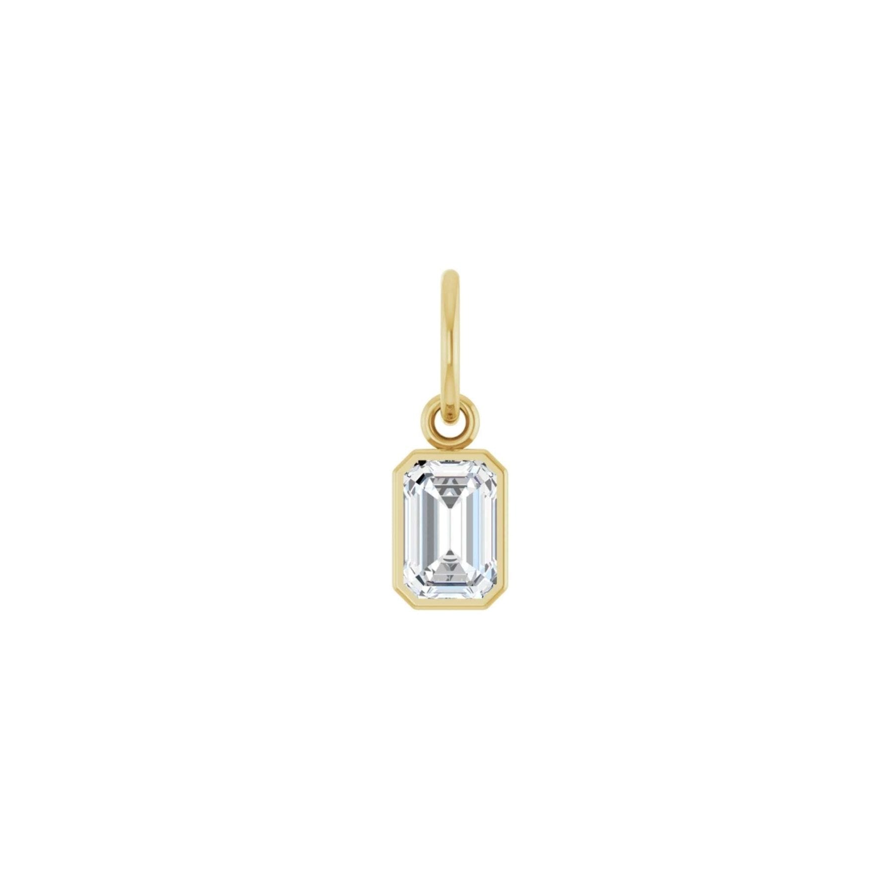 Lab Grown Diamond Charm in Solid 14K Gold - Camille Jewelry