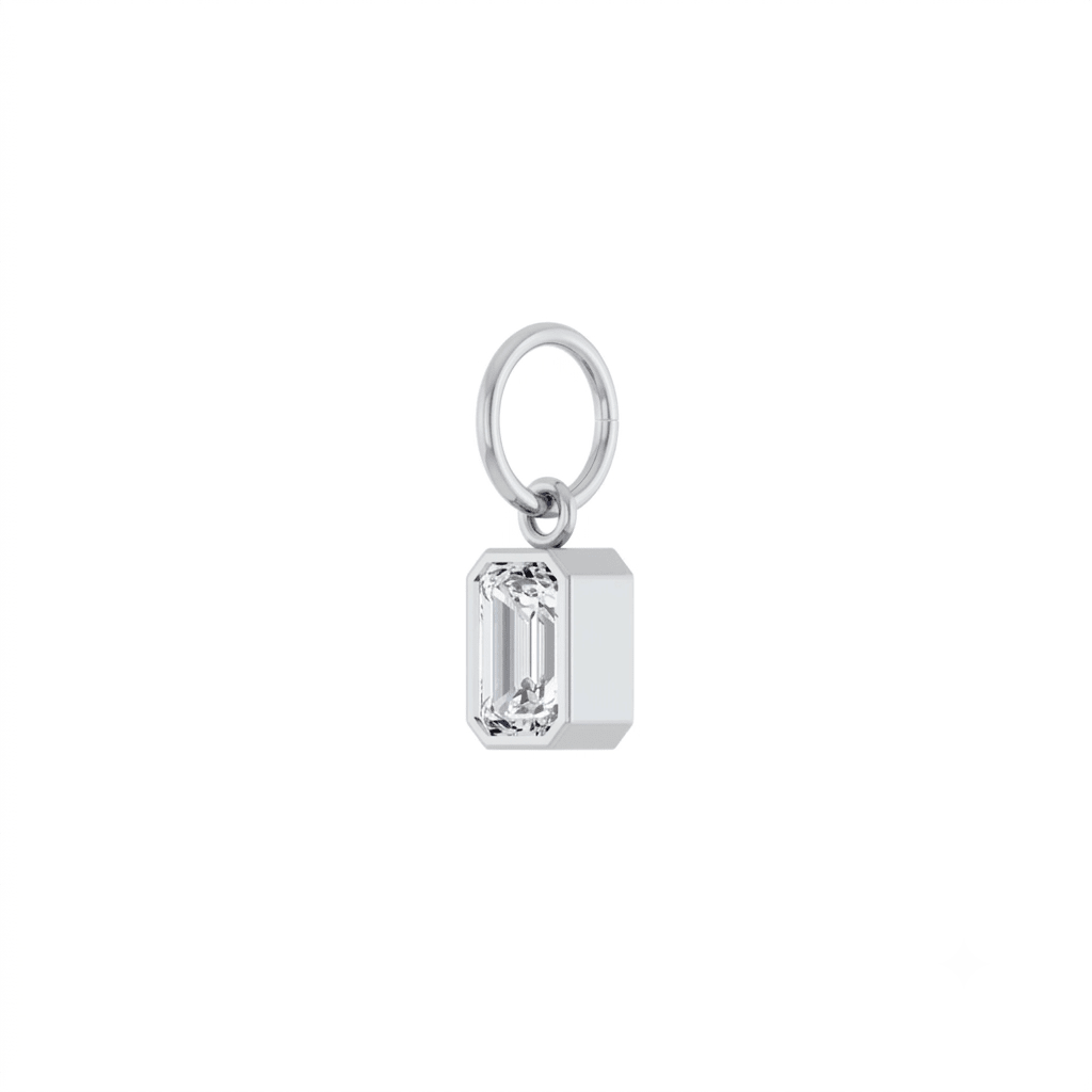 Lab Grown Diamond Charm in Solid 14K Gold - Camille Jewelry