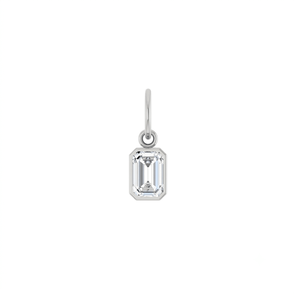 Lab Grown Diamond Charm in Solid 14K Gold - Camille Jewelry