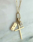 Lab Grown Diamond Charm in Solid 14K Gold - Camille Jewelry