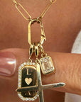 Lab Grown Diamond Charm in Solid 14K Gold - Camille Jewelry