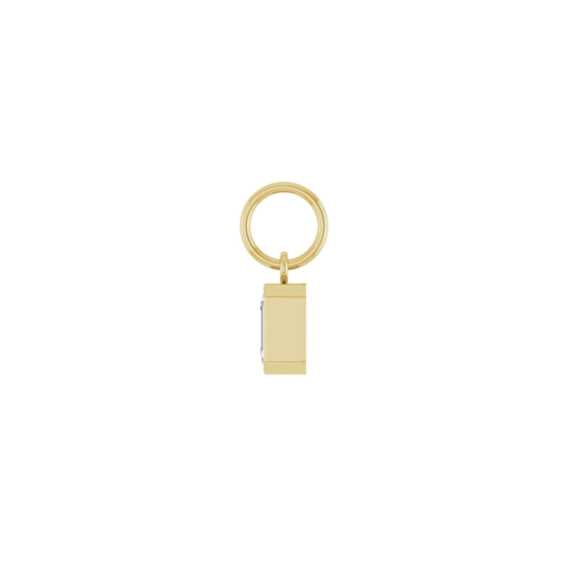 Lab Grown Diamond Charm in Solid 14K Gold - Camille Jewelry