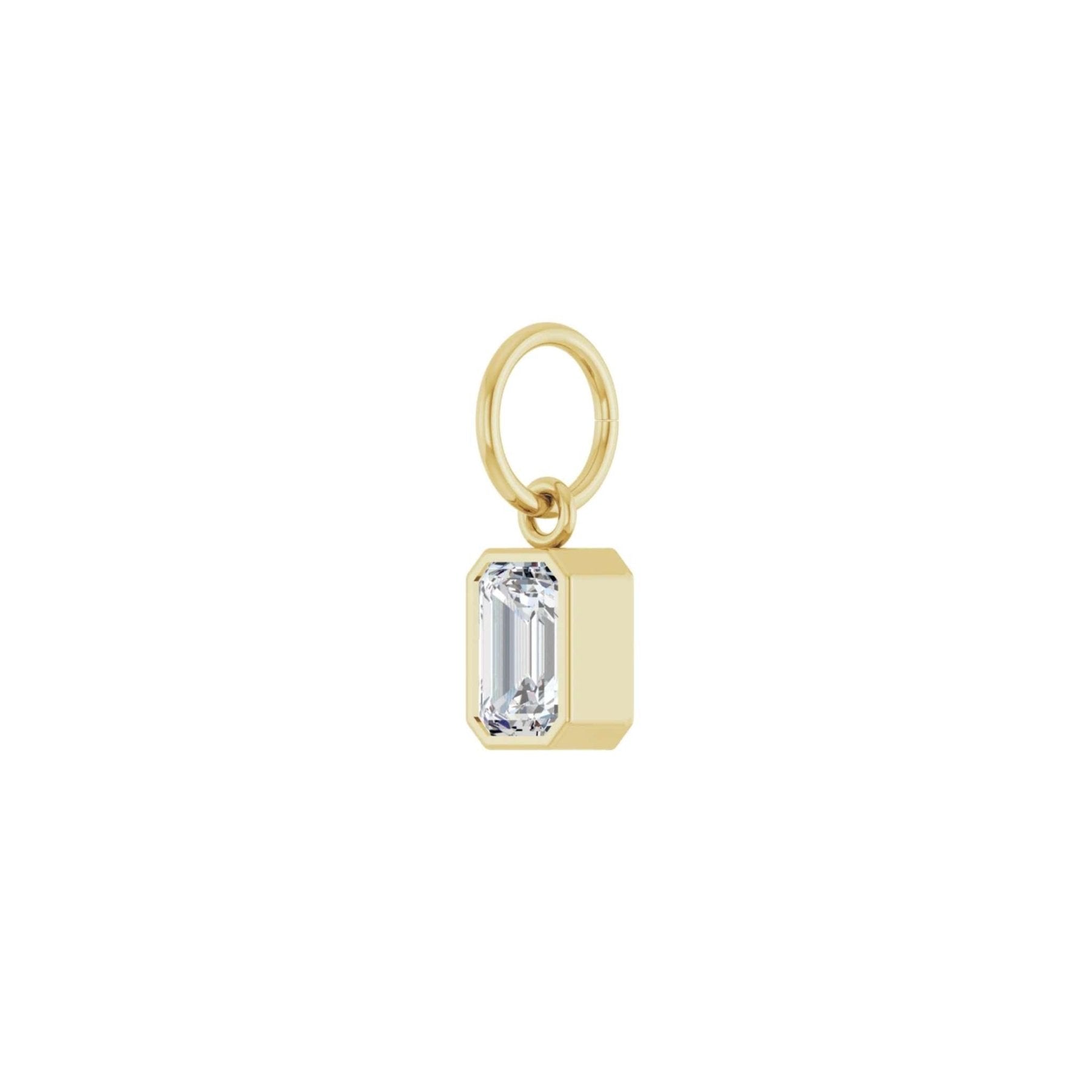 Lab Grown Diamond Charm in Solid 14K Gold - Camille Jewelry