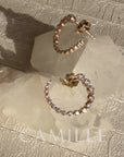 Lab - Grown Diamond Hoop Earrings – 14K Solid Gold, 7/8 CTW, Sustainable Fine Jewelry - Camille Jewelry