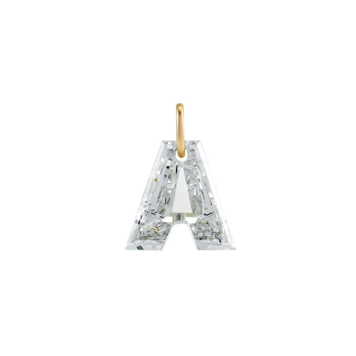 Lab Grown Diamond Initial Charm in 14K Gold - Camille Jewelry