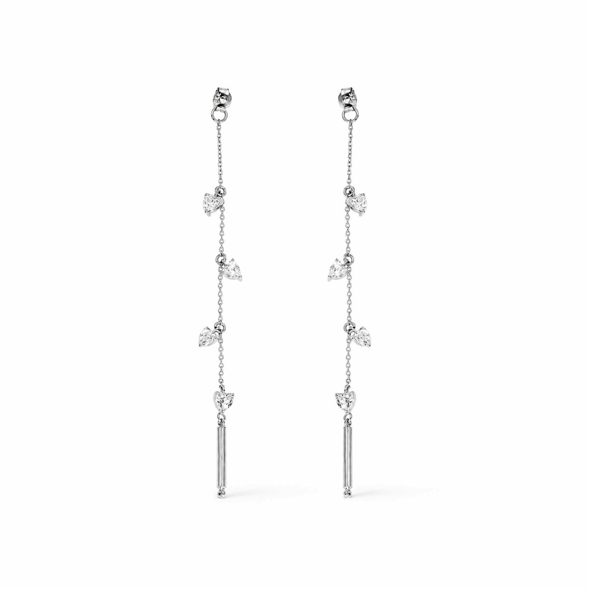 Linear Earrings in 18K Gold Vermeil and Sterling Silver - Camille Jewelry