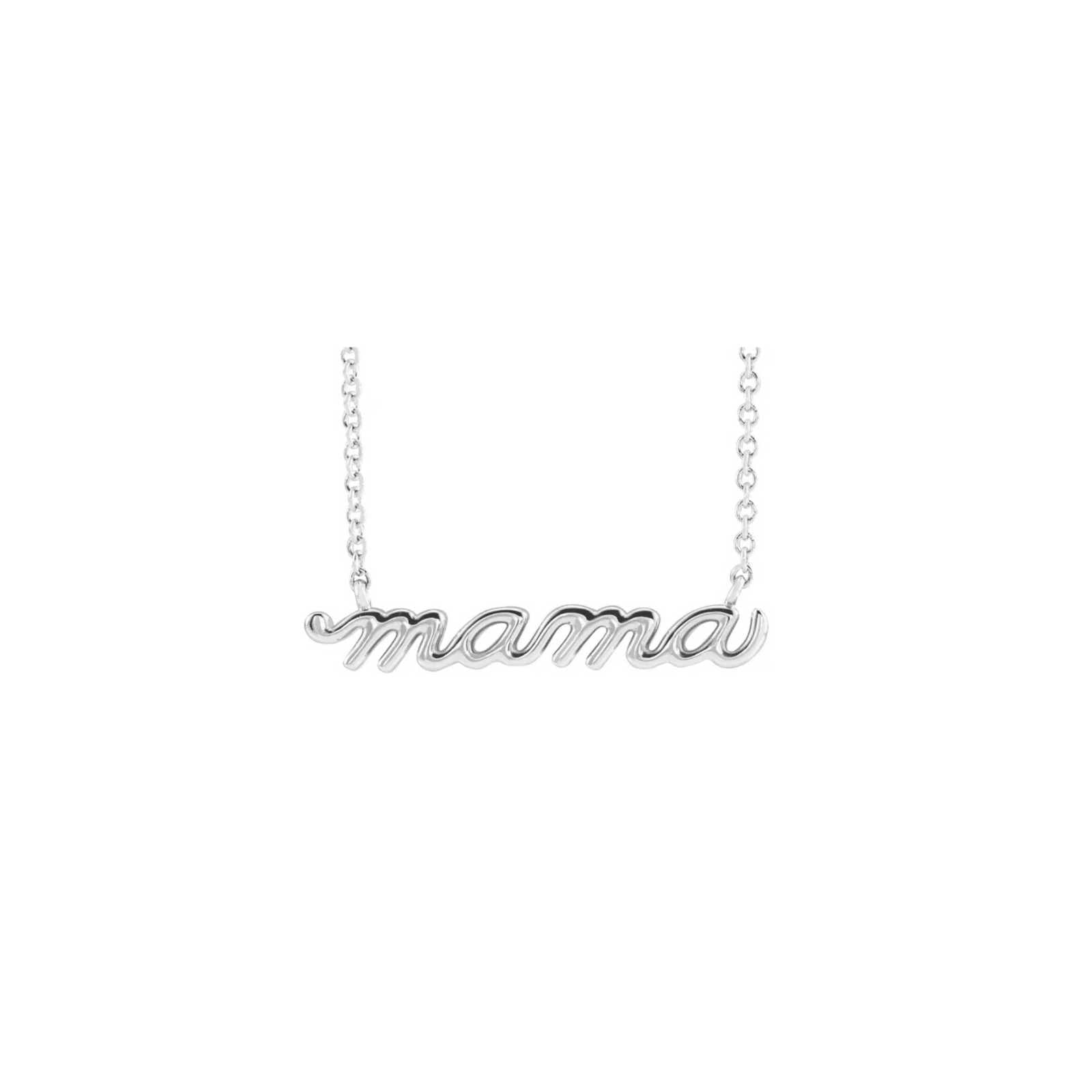 Mama Necklace in Solid 14K Gold - Camille Jewelry