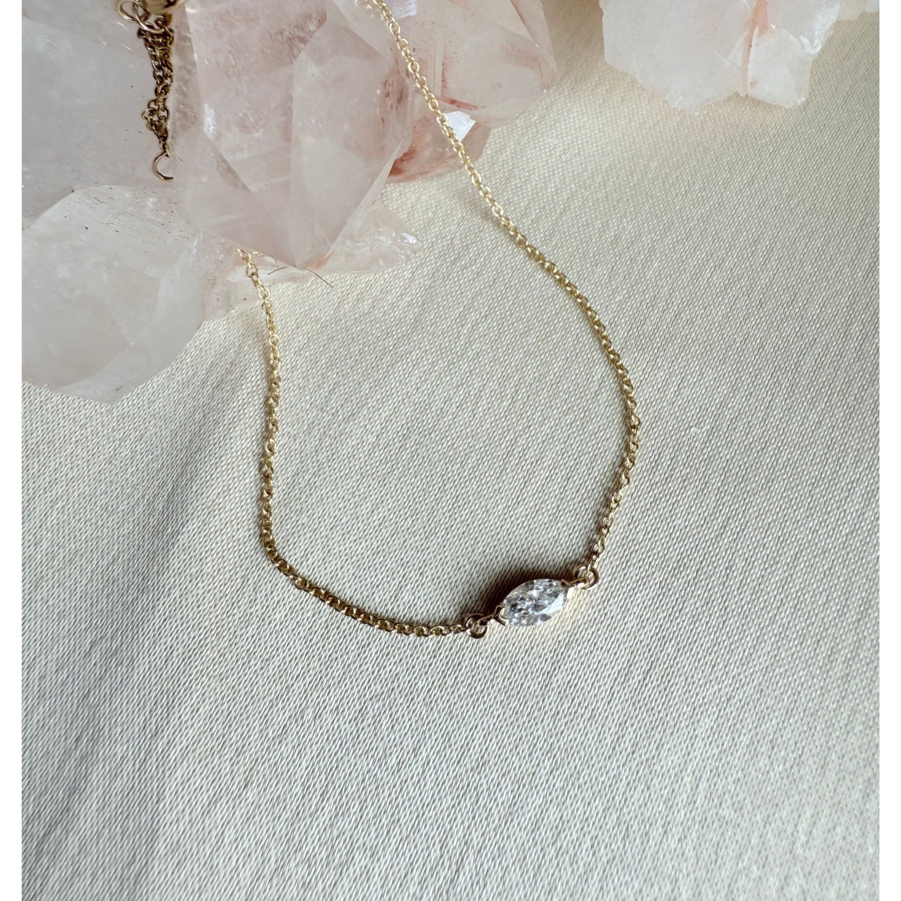 Marquise Diamond Bracelet – Gold 1/4 CTW Lab - Grown Diamond, 6.5–7.5 - Camille Jewelry