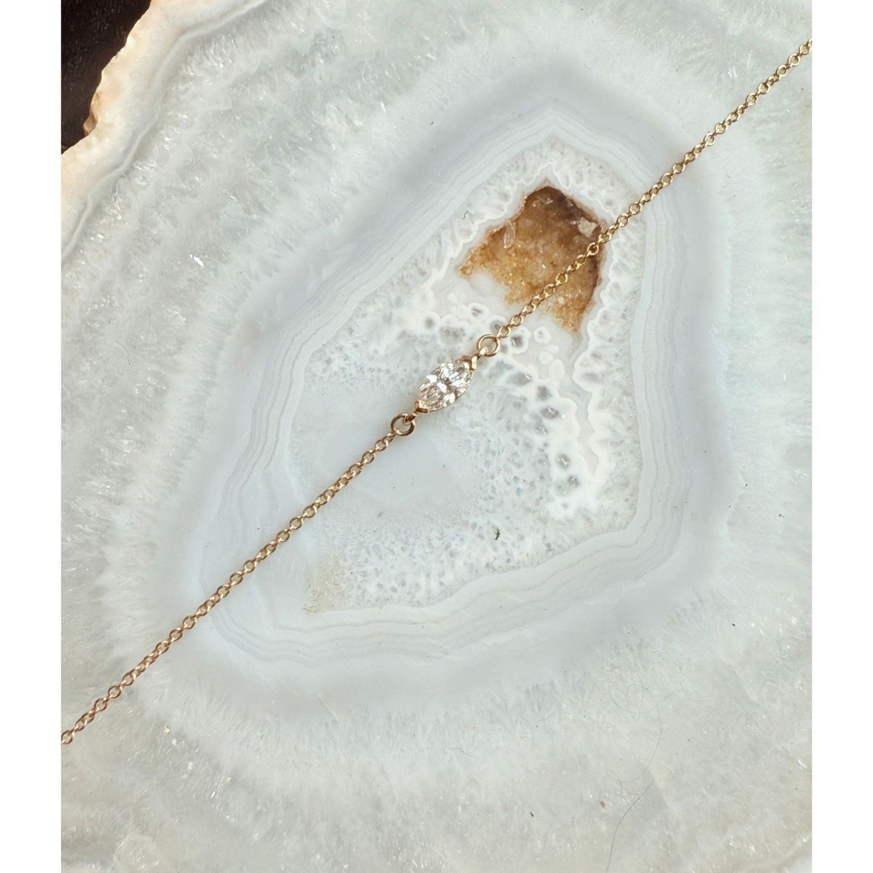 Marquise Diamond Bracelet – Gold 1/4 CTW Lab - Grown Diamond, 6.5–7.5 - Camille Jewelry