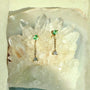 Micro Stud Earrings – Emerald and Diamond Glow in 14K Gold - Camille Jewelry
