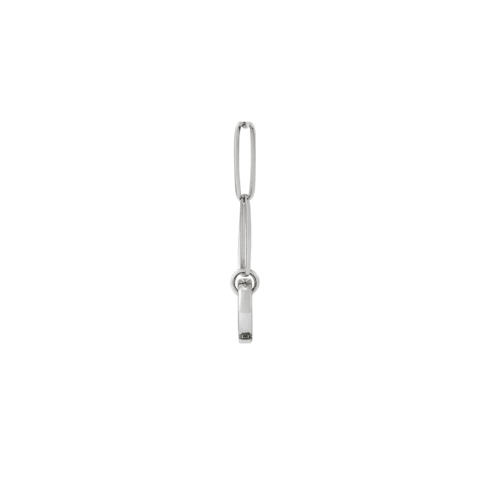 Oval Charm Holder Necklace in Solid 14K Gold - Camille Jewelry